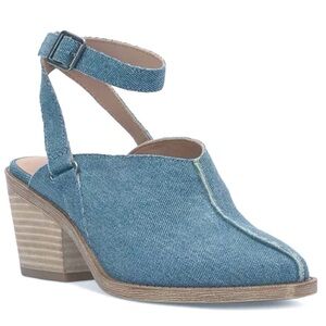 NWT Lucky Brand Winola Denim Mules 6.5